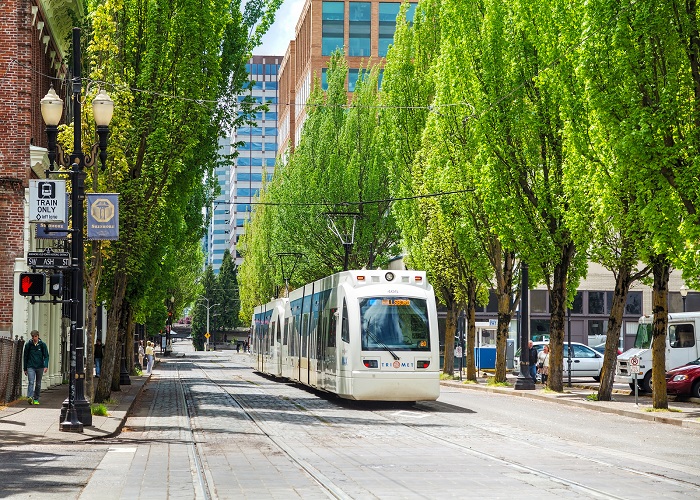 Tàu điện: Là một trong những phương tiện được ưa chuộng và phổ biến nhất tại Portland 