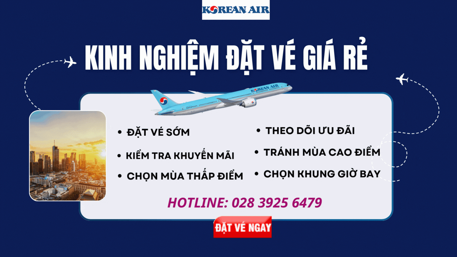 Đặt vé máy bay Korean Air