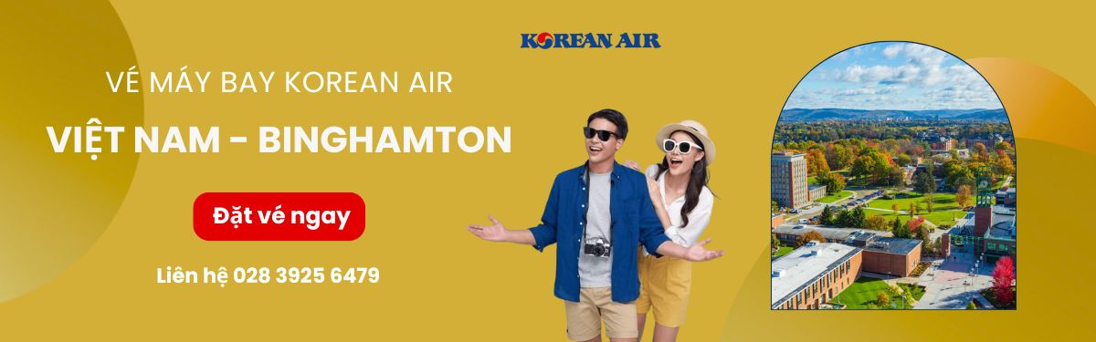 Đặt vé Korean Air đi Binghamton rẻ
