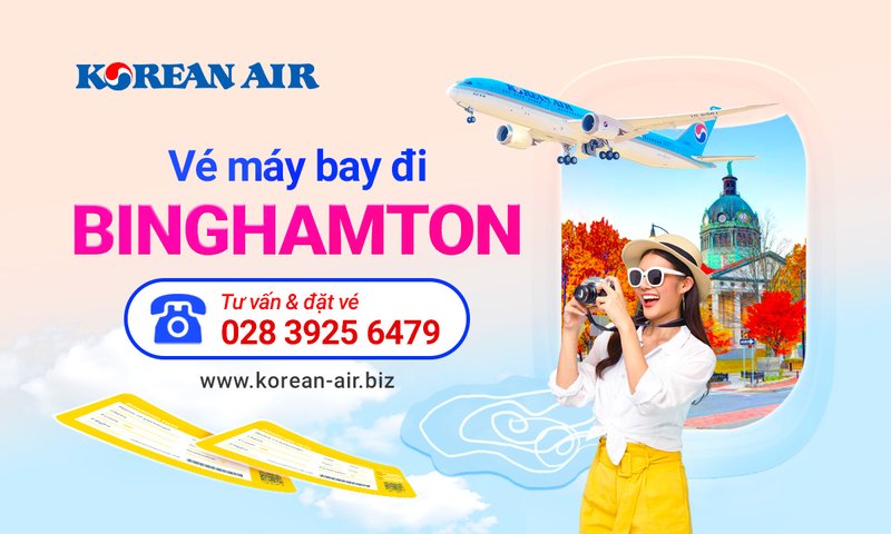 Vé máy bay đi Binghamton Korean Air