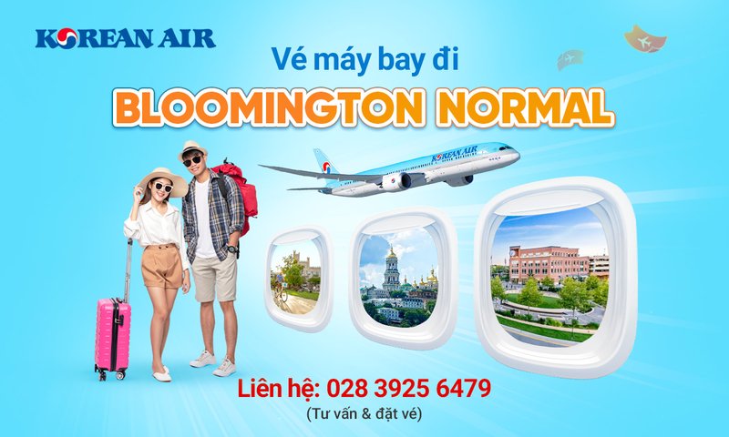 Vé máy bay đi Bloomington Normal